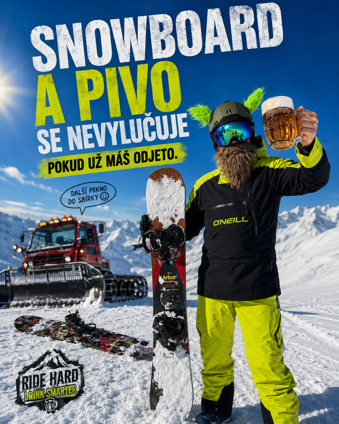 Snowboard a pivo se nevylučuje